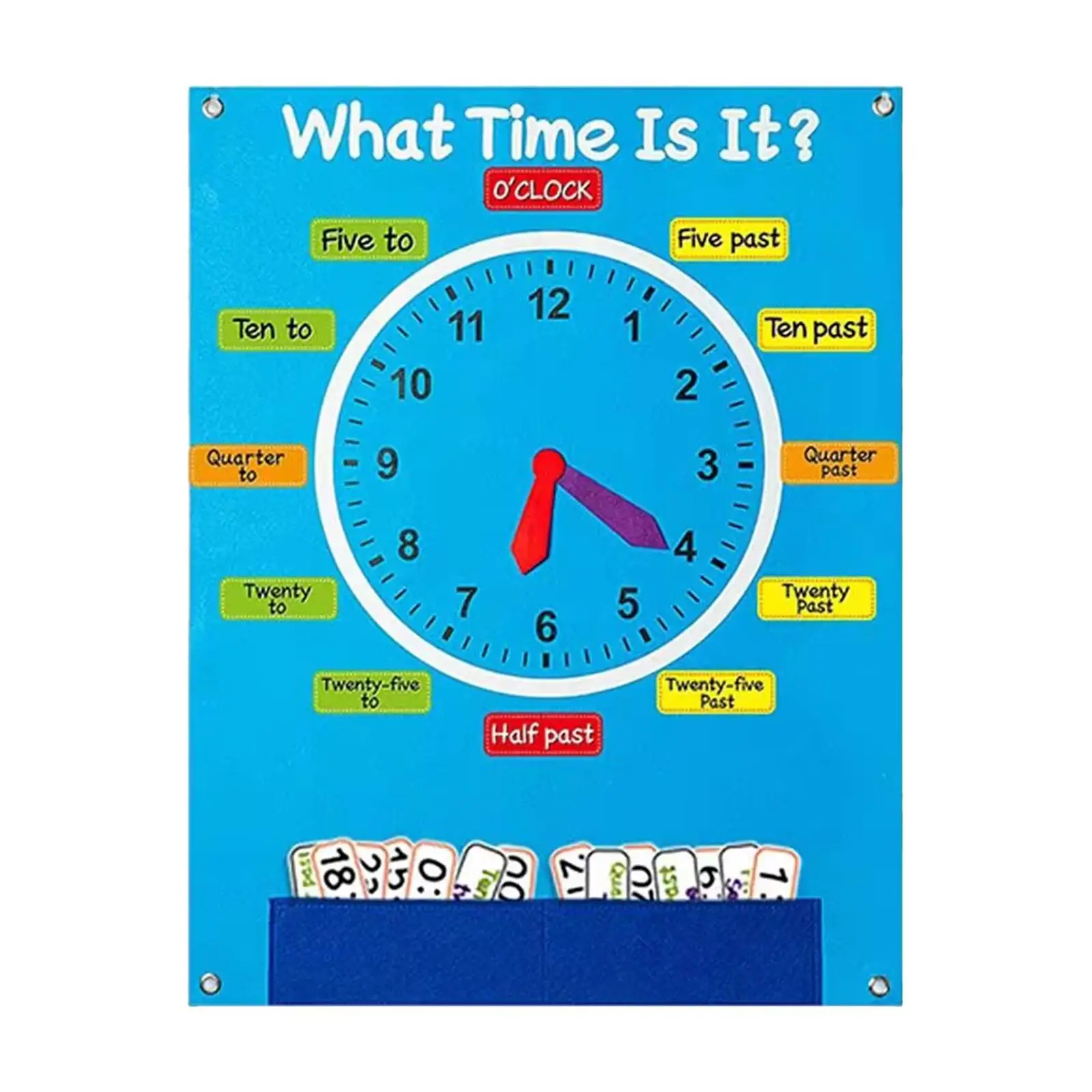 

Felt Sensory Busy Board Analog Clock Cognition Game Educational Toys