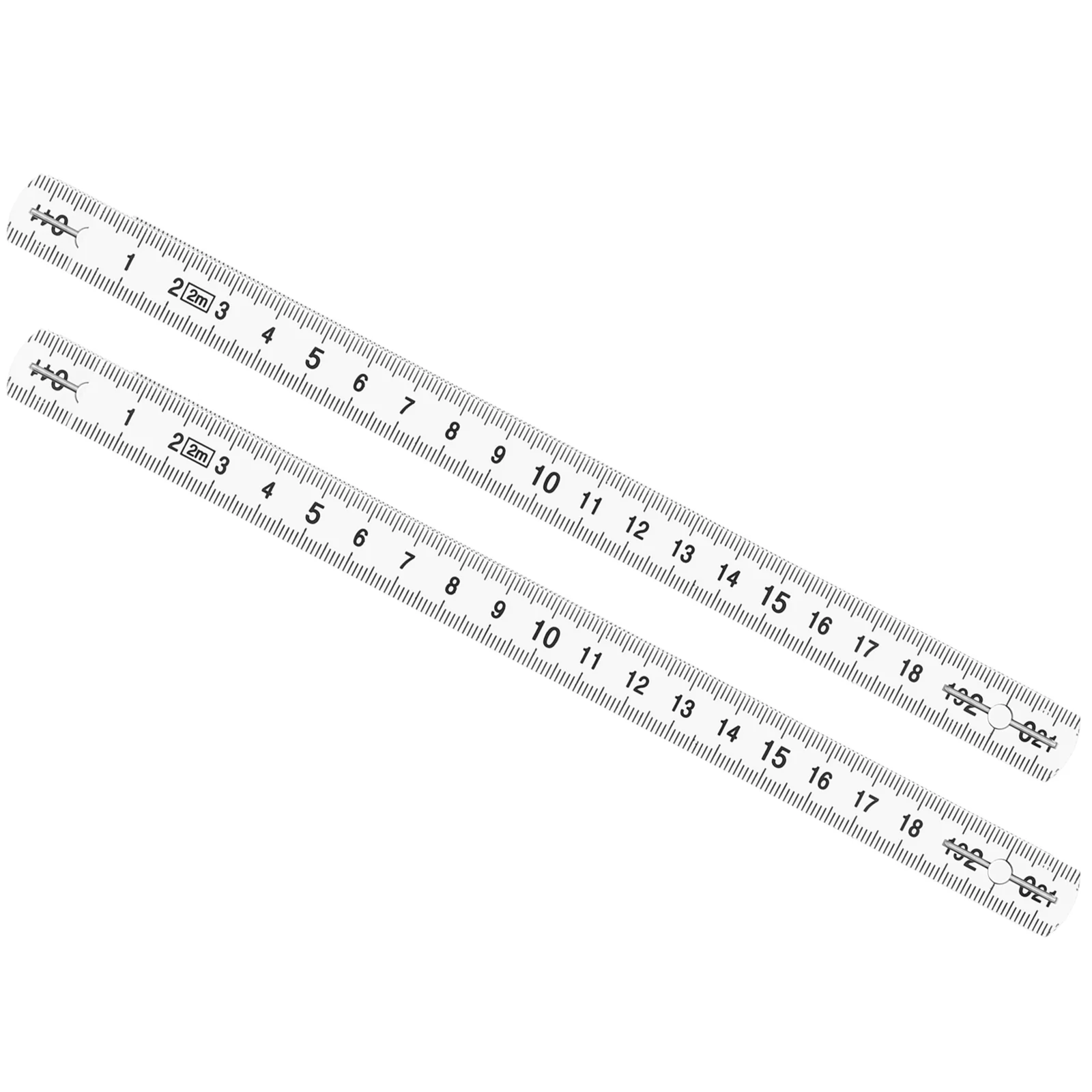 

2pcs Foldable Rulers Folding Carpenters Rulers Long Woodworking Rulers(2 Meters)