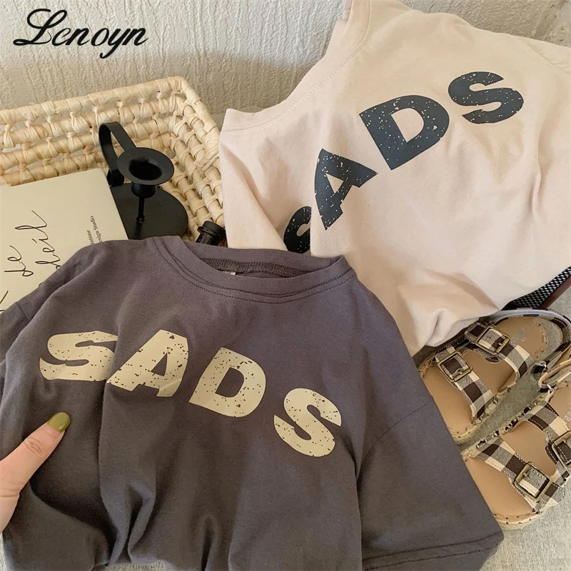 

Lenoyn 2023 Spring/Summer Children's T-shirt Short Sleeve New T-shirt Underlay Shirt Casual Thin Clothing for Boys and Girls
