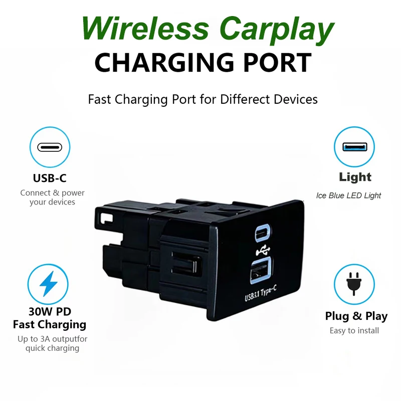 Беспроводной USB-хаб Carplay для Ford & Lincoln MKZ F150 Mustang Ranger Transit Bronco Mondeo Kuga Escape C-Max Sync3.4 Android Auto (art.: 3920db6711530) - 3920db6711530