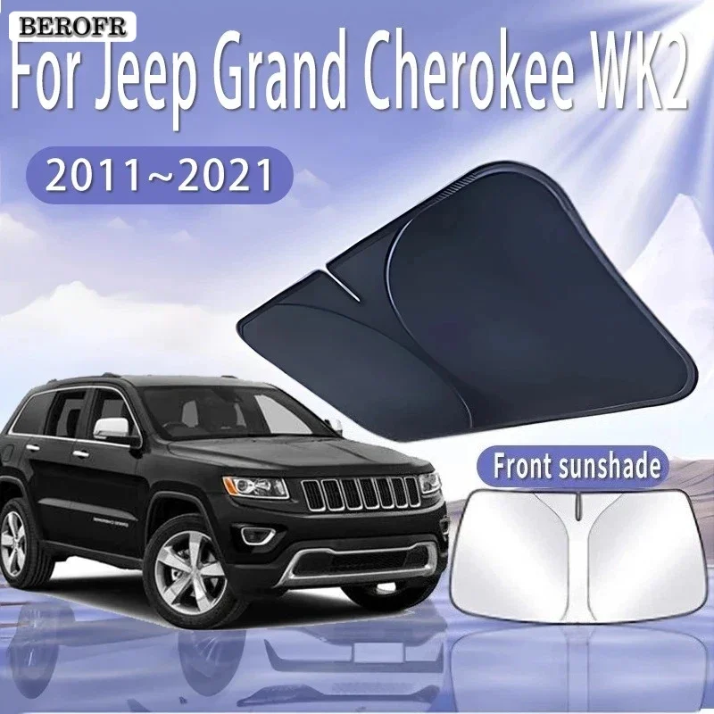 Фото Солнцезащитный козырек для Jeep Grand Cherokee WK2 2011-2021, передний, для лобового стекла, теплоизоляционный, летний, охлаждающий, автоаксессуар №1