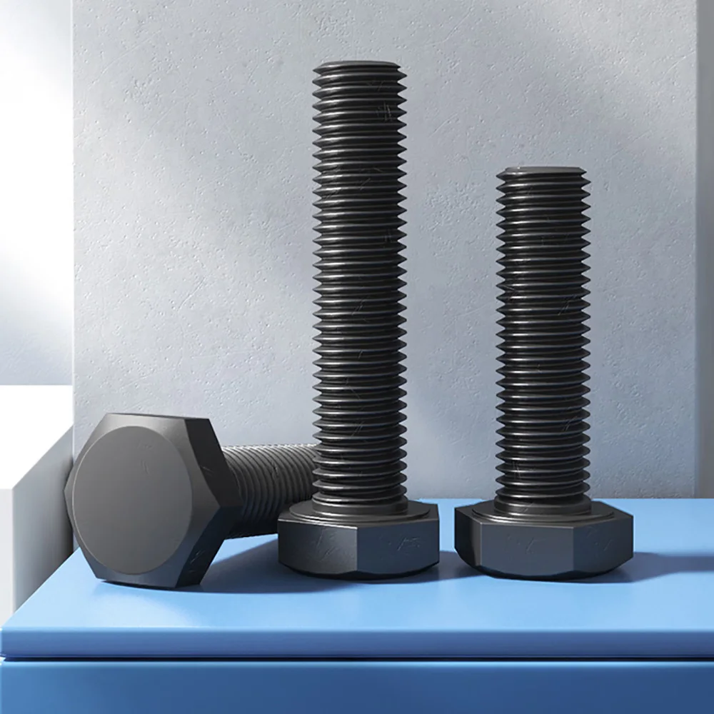 Внешние шестигранные винты с шестигранной головкой M4 M5 M6 M8 M10 M12 Черный класс 12 9