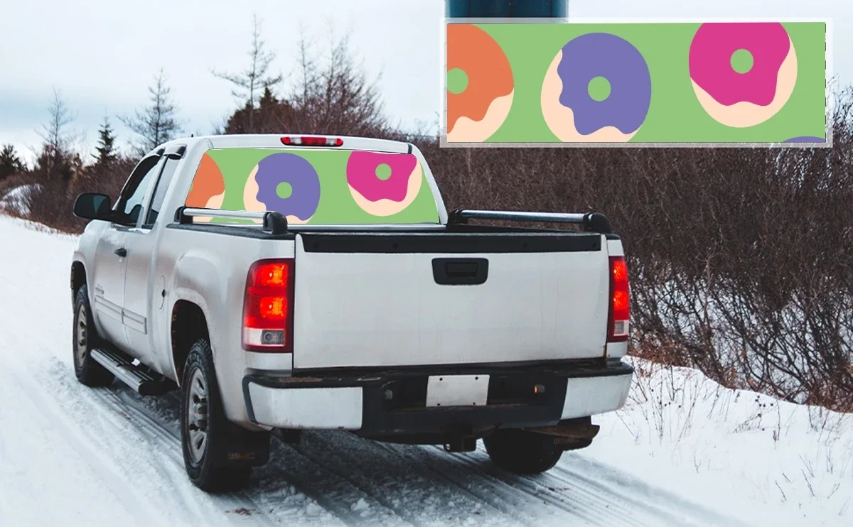 Мультяшные пончики автомобильные аксессуары наклейка на заднее стекло