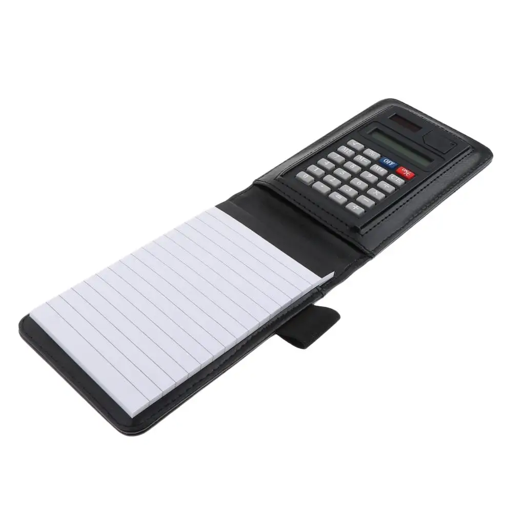 

A7 Wide Thick Classic Notebook with Loop, Faux Leather Hard Cover, of Premium Thick Paper, Includes an Inner Calculator