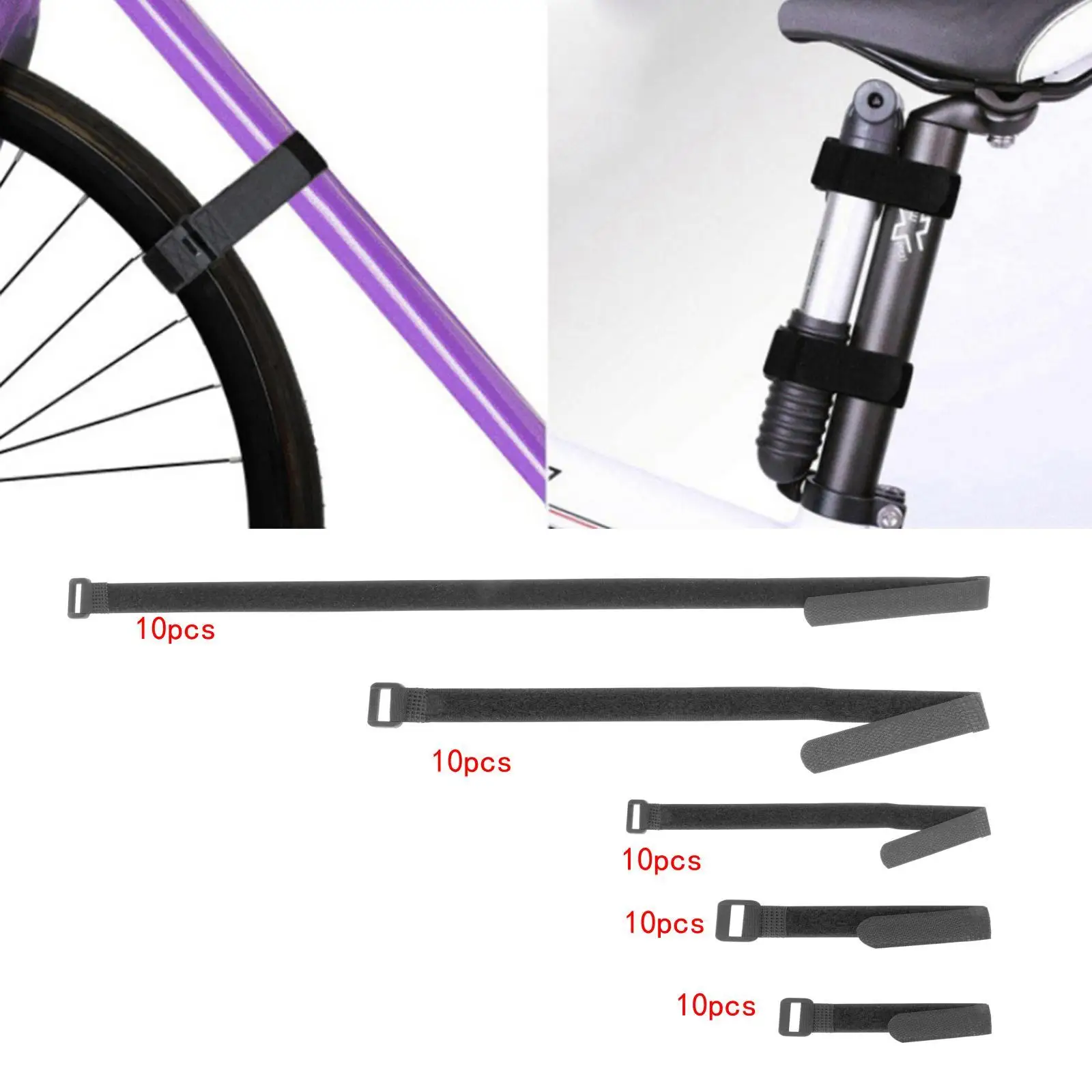 

10 Pieces Tie Down Belts Luggage Bicycle Rack Grip Stronger Bike Wheel