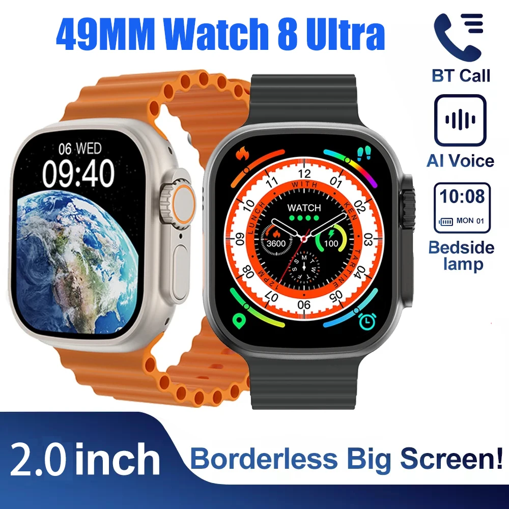 Часы 8 ультра смарт-часов 49 мм 2 дюйма Новинка для мужчин и женщин Смарт-часы