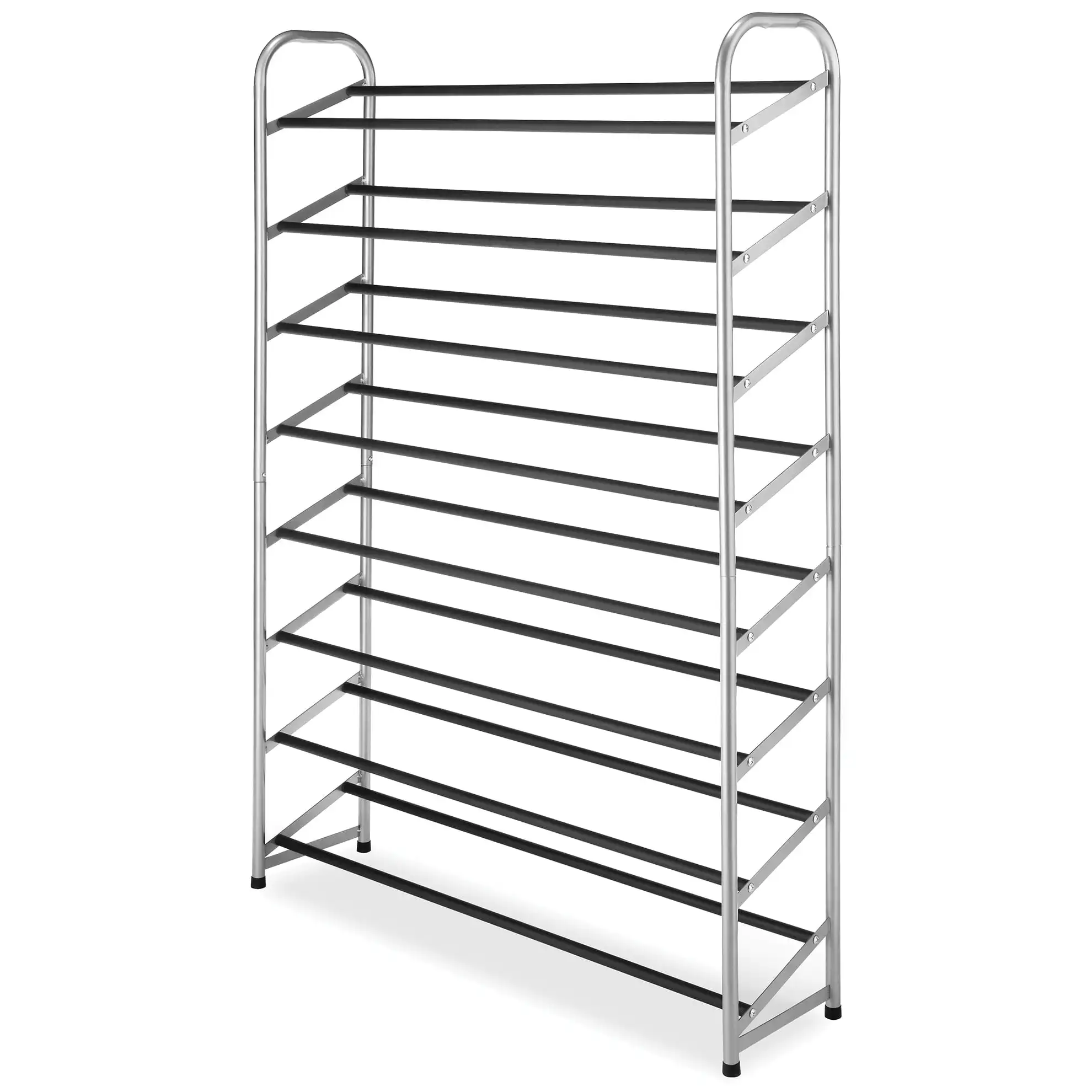 

Freestanding Shoe Tower - 8-Tier - 40 Pair - Chrome & Black