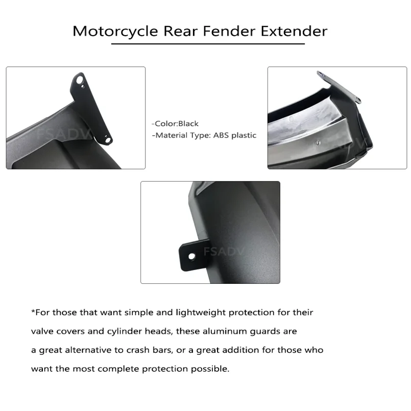 Фото Для HONDA NC750X NC750 X NC 750X 2012-2023 2018 2019 2020 2021 2022: Удлинитель заднего крыла мотоцикла, брызговик, защита от брызг №3