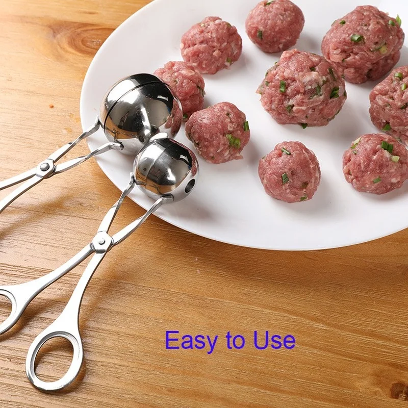 

Stainless steel meatball clip fishball rice ball making mold squeeze meatball artifact kitchen gadget