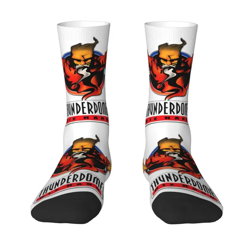 

Thunderdome Mens Crew Socks Unisex Novelty 3D Print Hardcore Gabber Music Festival Dress Socks