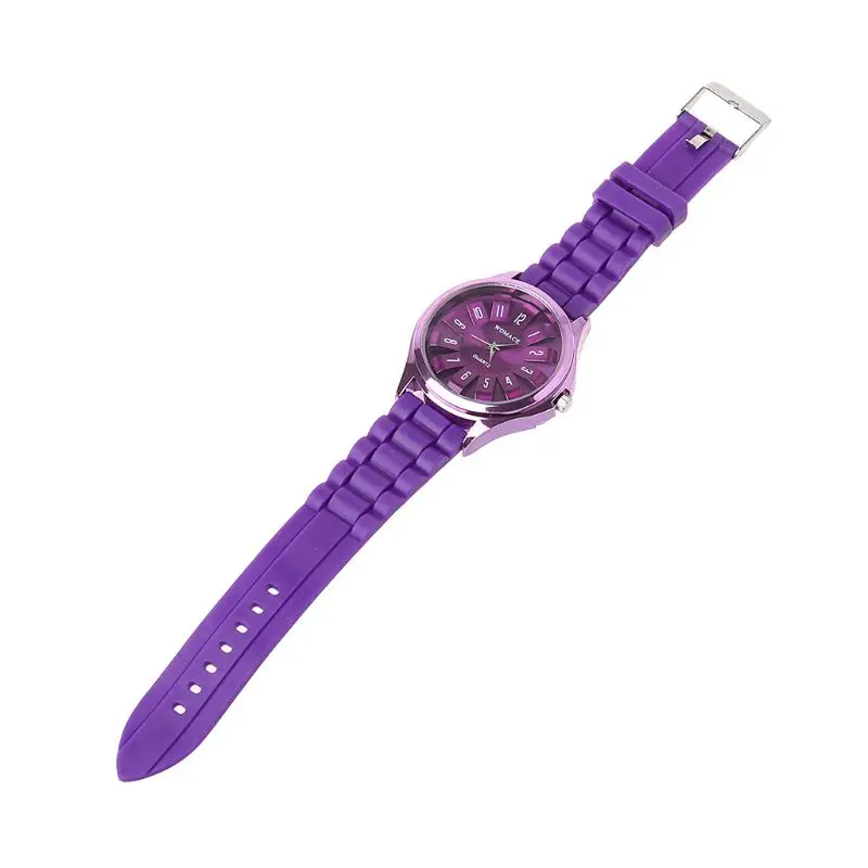 

Gift Fashion Unisex Jelly Gel Quartz Sports Wrist Watch Geneva Silicone Rubber Drop Shipping