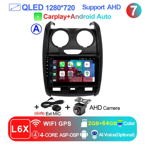 LEXH L6pro 2din Android 14 Авто Радио Мультимедиа для Renault Duster 2015-2020 LADA Largus 2021 2 din Стерео Carplay 4G GPS