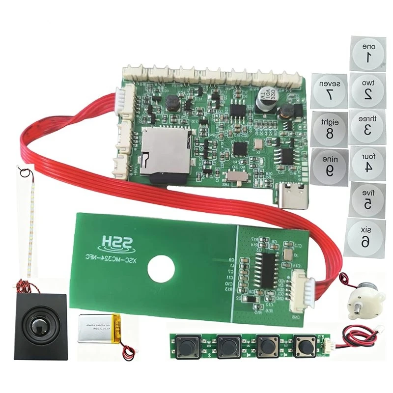 Фото ABKQ-For MC-324 NFC-основная плата 5 Вт MP3 для музыкального плеера, 9-кнопочные звуковые аксессуары, USB-подключение, NFC-модуль для музыкального настенного автомата. №1