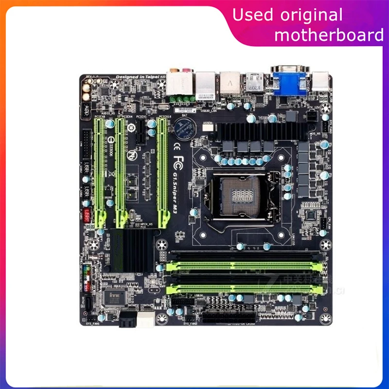 Б/у материнская плата LGA 1155 для Intel Z77 Z77M G1.Sniper M3, снайперская материнская плата USB3.0 SATA3 DDR3 32 ГБ, Настольная материнская плата