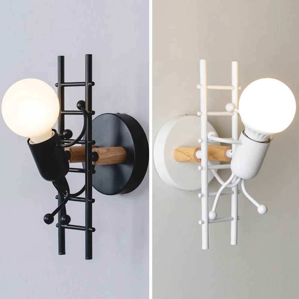 Железный светодиодный настенный светильник s креативный металлический с