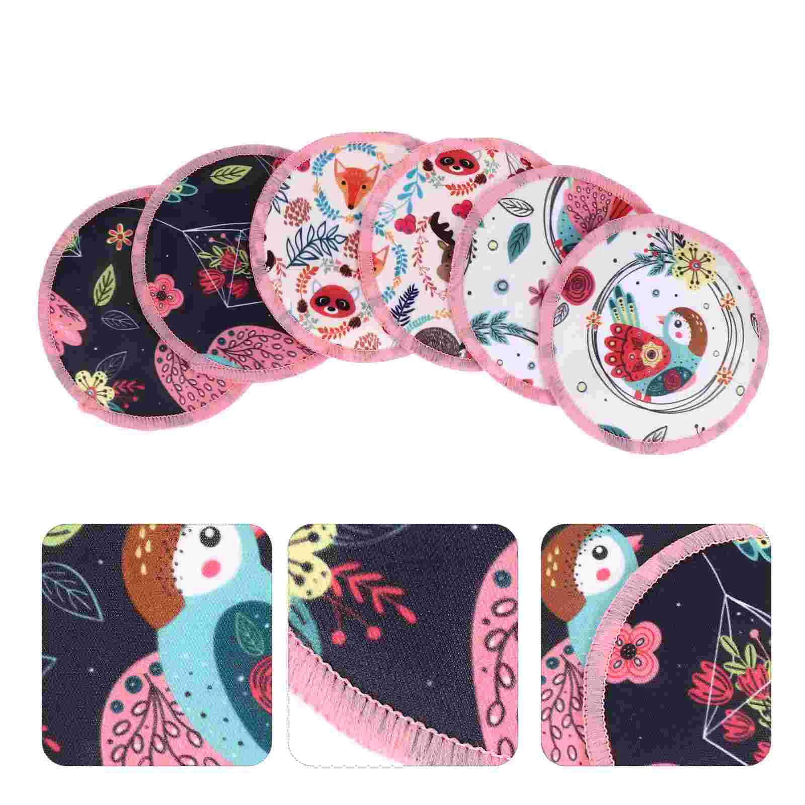

6 Pcs Pad Breastfeeding Printing Cushion Organic Nursing Padss Anti-leakage Anti-overflow Mat Leaking