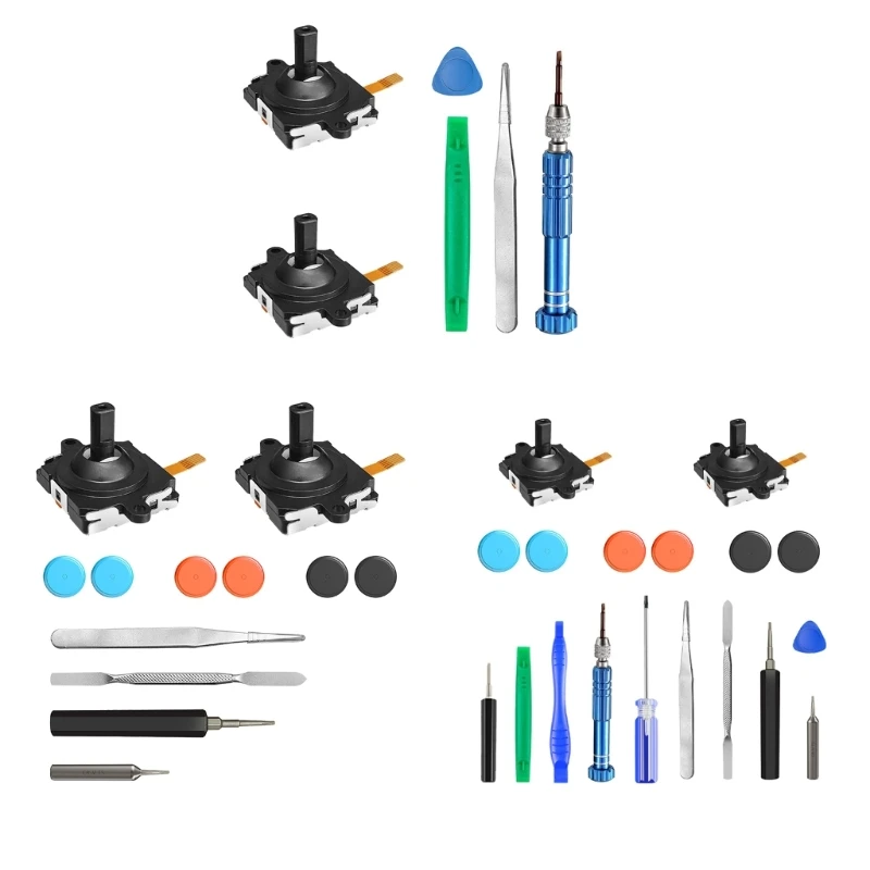 

Набор улучшенных аналоговых джойстиков для контроллера Quest 2/PS VR2, набор инструментов для разборки крышки аналогового стика, отвертка, пинце...