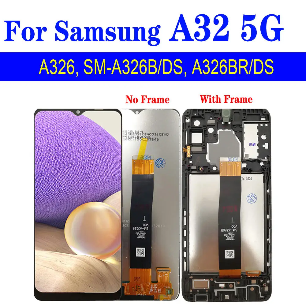 ЖК-дисплей с рамкой для Samsung Galaxy A32 5G A326 дисплей SM-A326B/DS A326U A326BR сенсорный экран дигитайзер в сборе Замена