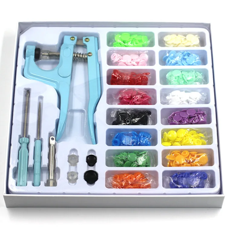 

DIY Installation Tool Set Plastic Snap Buttons Metal Pink/Blue Press Plier Handcraft Sewing Baby Clothes Handbag Device Supplies