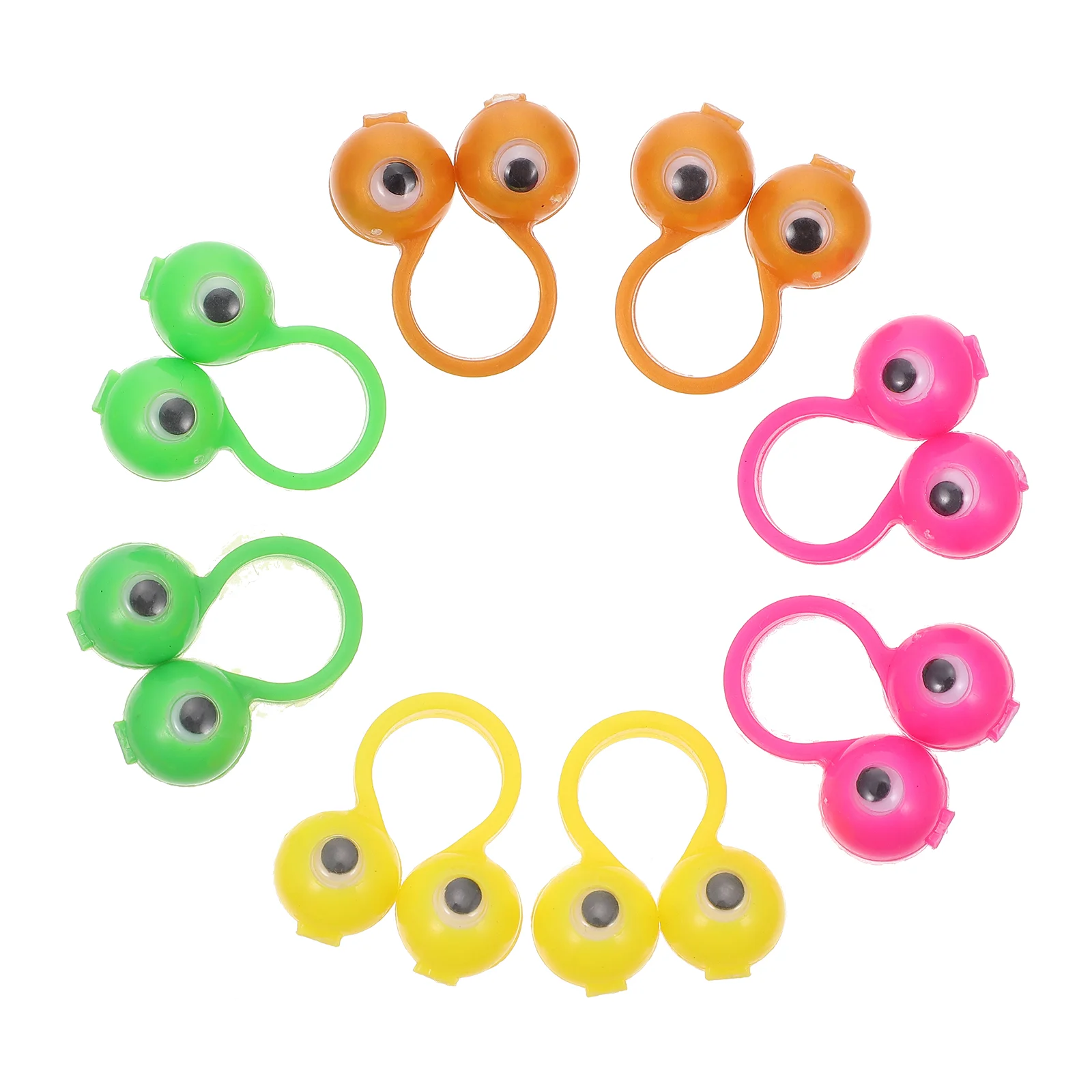 

50Pcs Big Eyes Ring Toys Ring Puppets Finger Toys for Children (Random Style)