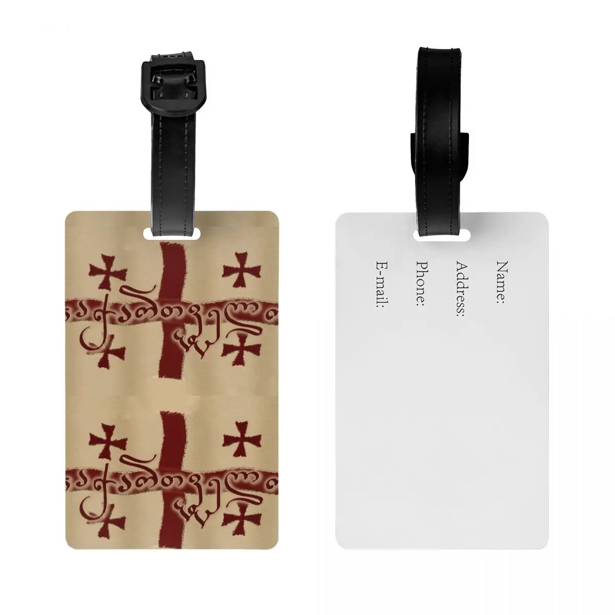 Багажная бирка с гербом Республики Джорджия именной карточкой грузинская