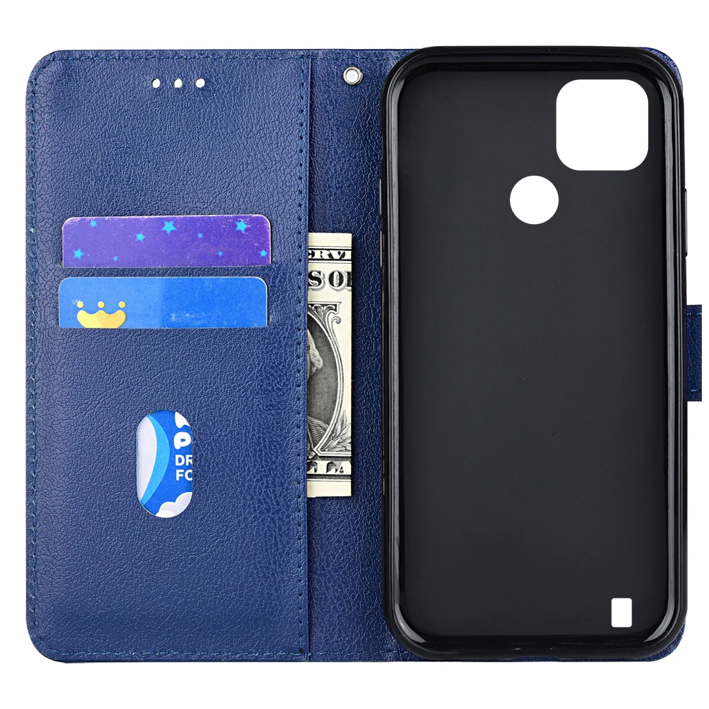 wallet leather case for on realme c21 rmx3201 6 5 flip case real me c21 capa phone bag for realme c21 c 21 cover cute case free global shipping