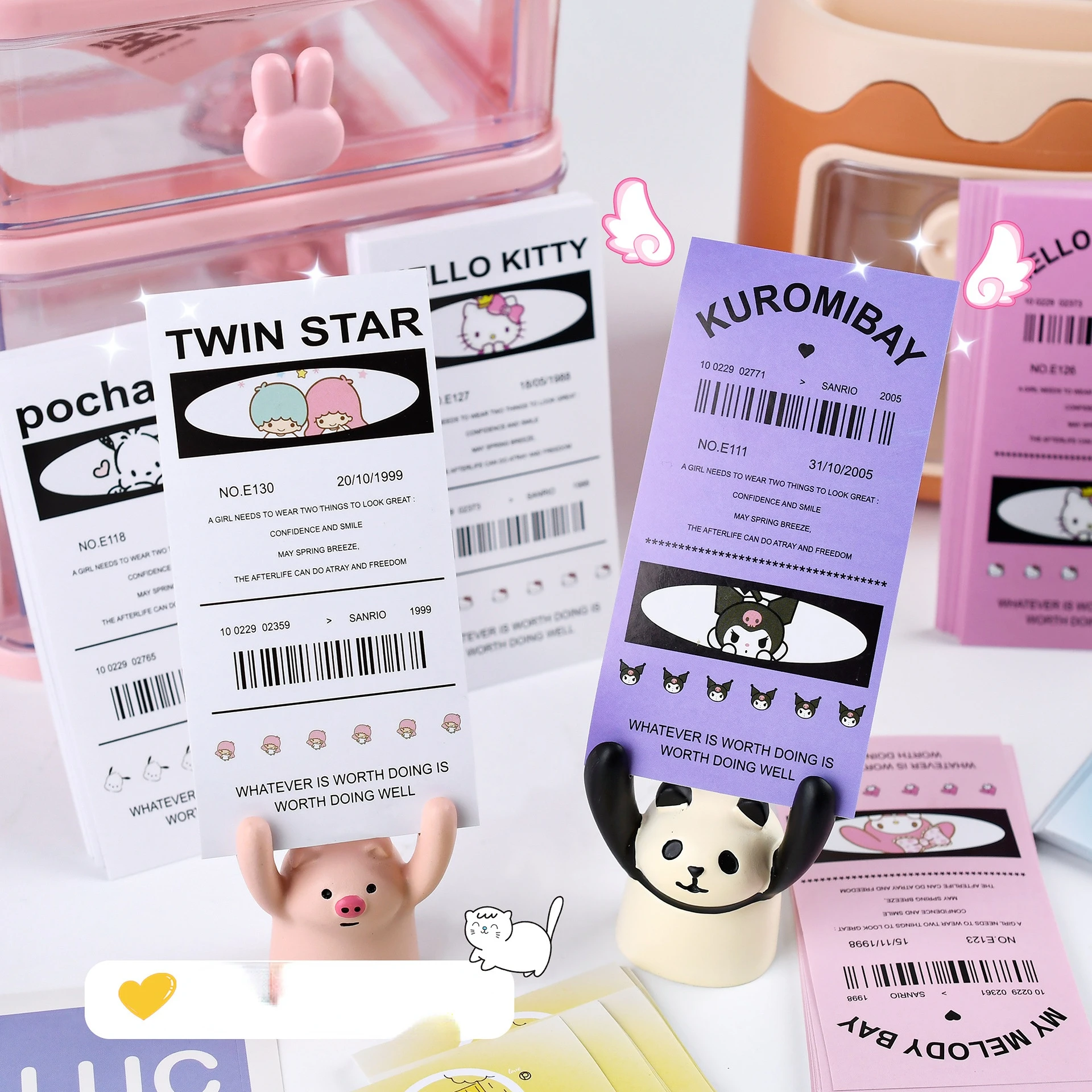

30pcs Sanrio Cute Melody Kuromi Cinnamoroll Sticker Seal Label Anime Small Business Handmade Merchandise Decoration Stickers