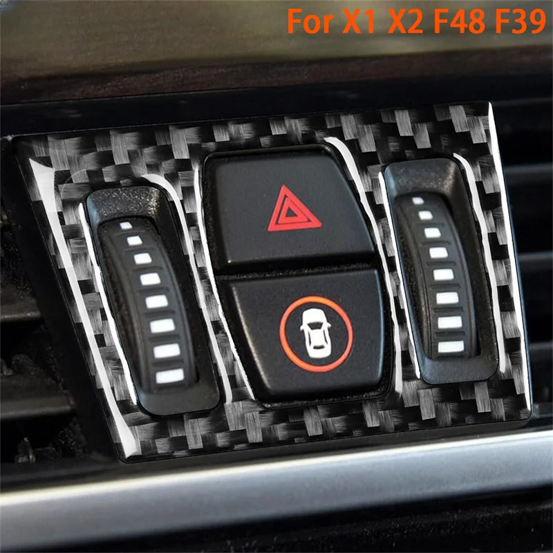 

For BMW X1 F48 2016-2021 X2 F39 2018-2021 Central Air Outlet Knob Cover Trim Carbon Fiber Stickers Car Interior Accessories