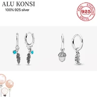 hot sale high quality 100 925 sterling silver fit original pan earrings for women temperament luxury diy jewelry wedding gift