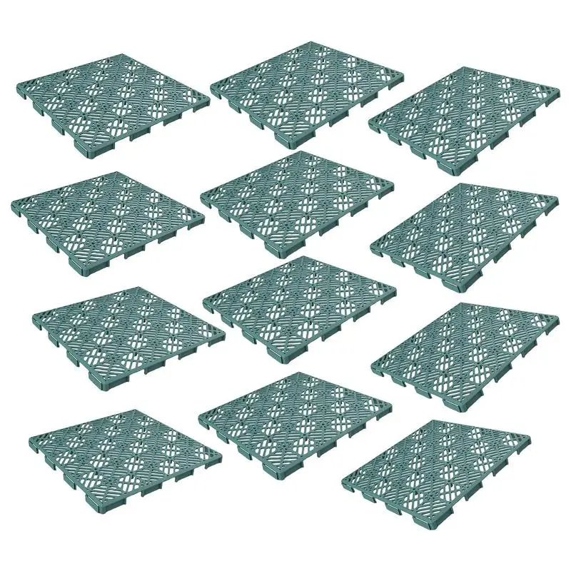 

Interlocking Floor Tiles No-slip Diamond Pattern Deck Tiles Interlocking Floor Tiles For Gardens Allotments Vegetable Plots