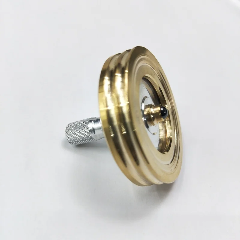 

Adult EDC Hand Toy Gyro Toy Aviation Aluminum Handle Copper Inertia Flywheel Ceramic Pot Cover Knob Rotation 10 Minutes plus