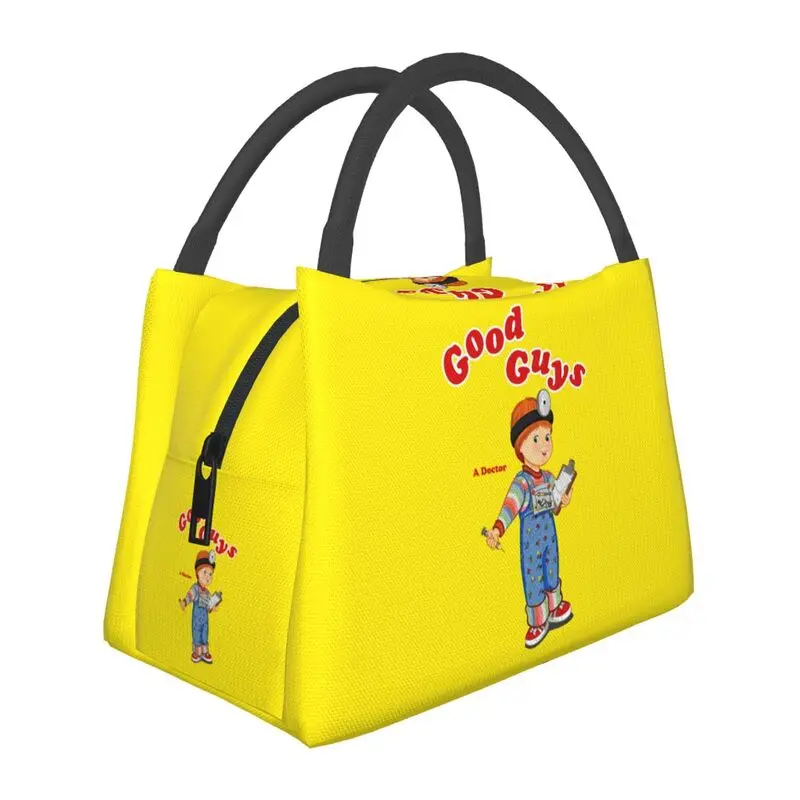 

Good Guys Doctor Insulated Lunch Bag for Outdoor Picnic Child's Play Chucky Resuable Thermal Cooler Lunch Box Women