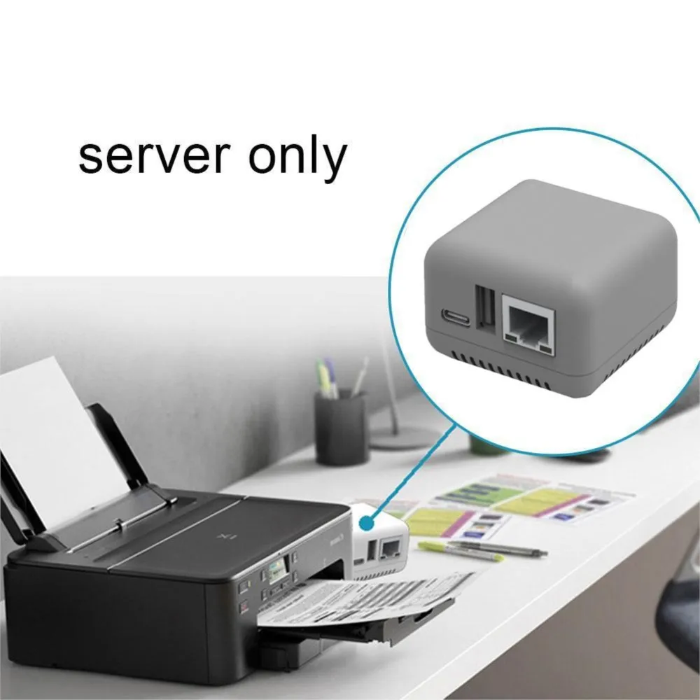 Wsellda Mini NP330 LAN USB printer sharing device Automatic One to many network print server A4 printer sharing  network tools images - 6