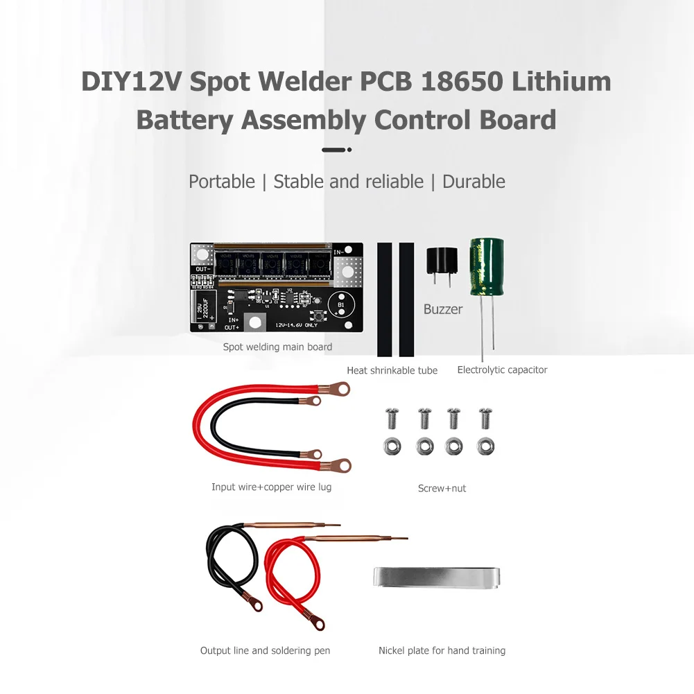 

12VPortable Welding Machine Assembly Controlboard Welding Equipment Soldering Pen Heat Shrinkable Tube 4-gear Power Adjustable