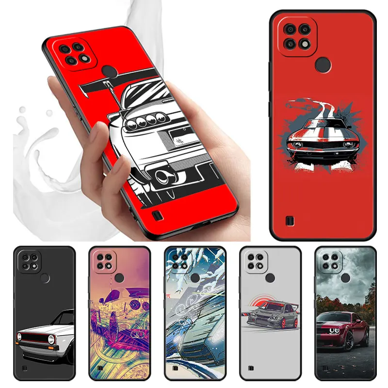 

Cover Case for Realme C3 C11 C15 C21 C21Y C25Y C35 XT GT2 Pro GT Neo Master Neo2 Neo3 Korea Japan Japan JDM Sports Car Comic