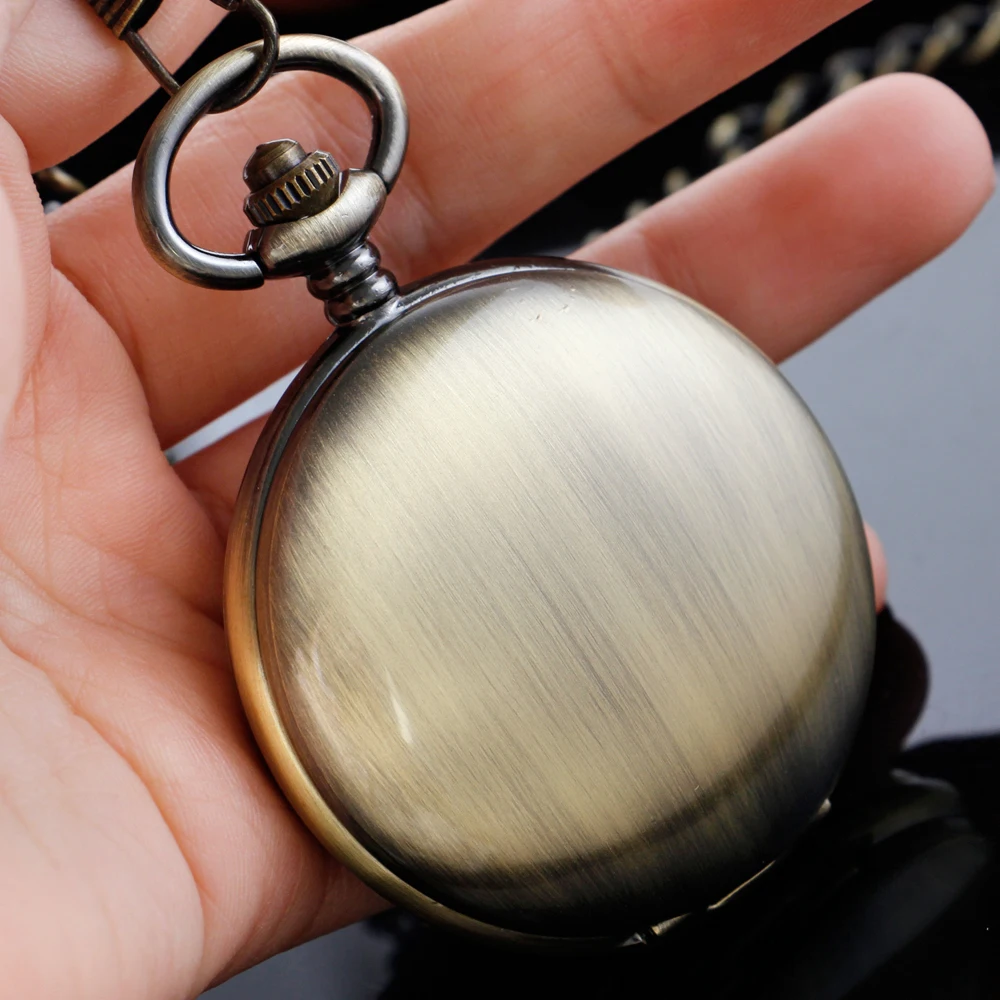 Antique Rome Display Double Opening Steampunk Mechanical Pocket Watch Vintage Gentleman Analog Signal Clock Women Jewelry Gift