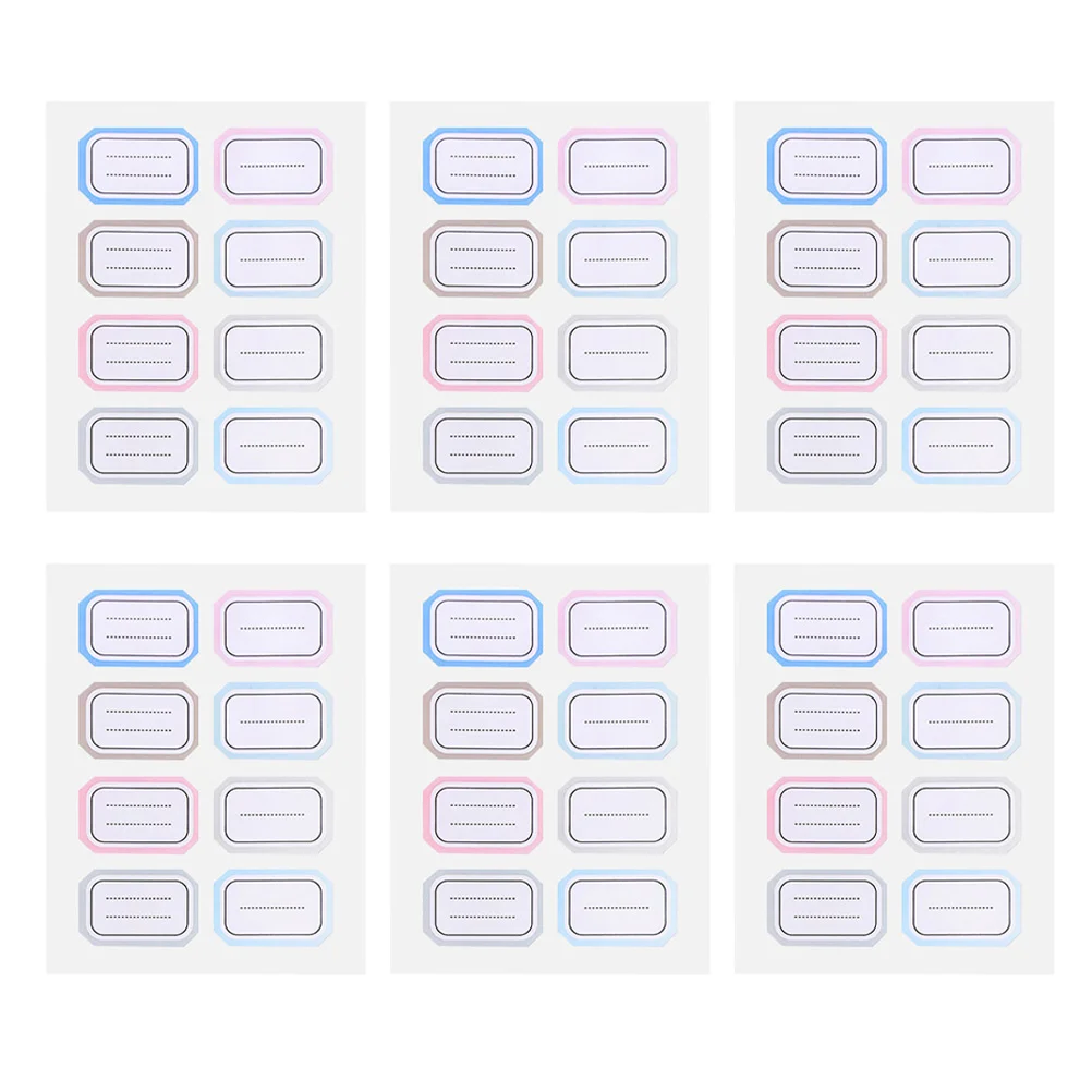 

36 Sheets of Self-adhesive Sticky Labels Portable Product Stickers Multi-function Name Stickers