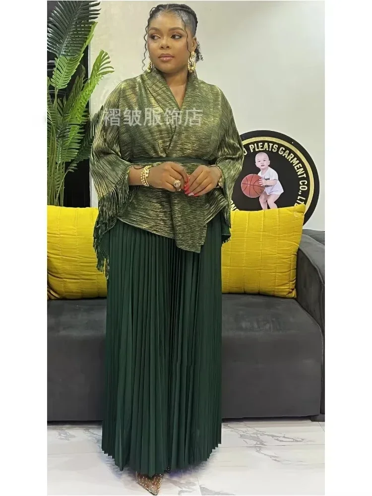 ANLAN Осенняя новая плиссированная юбка со складками комплект из 2 предметов