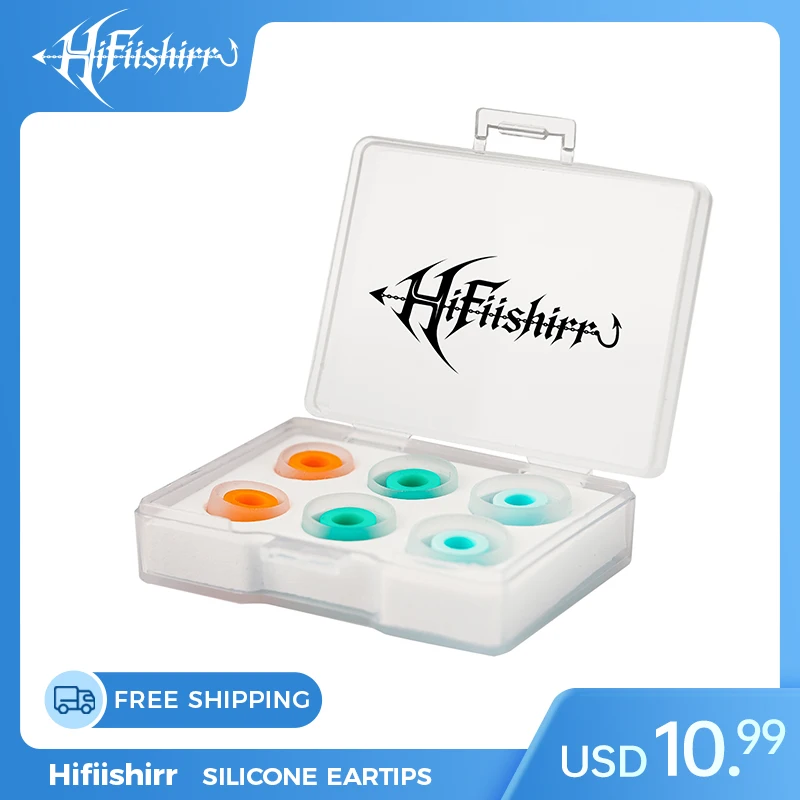 Фото Силиконовые насадки Hifiishirr ярких цветов, 3 пары S/M/L, мягкие сменные насадки для наушников-вкладышей, удобная посадка №1