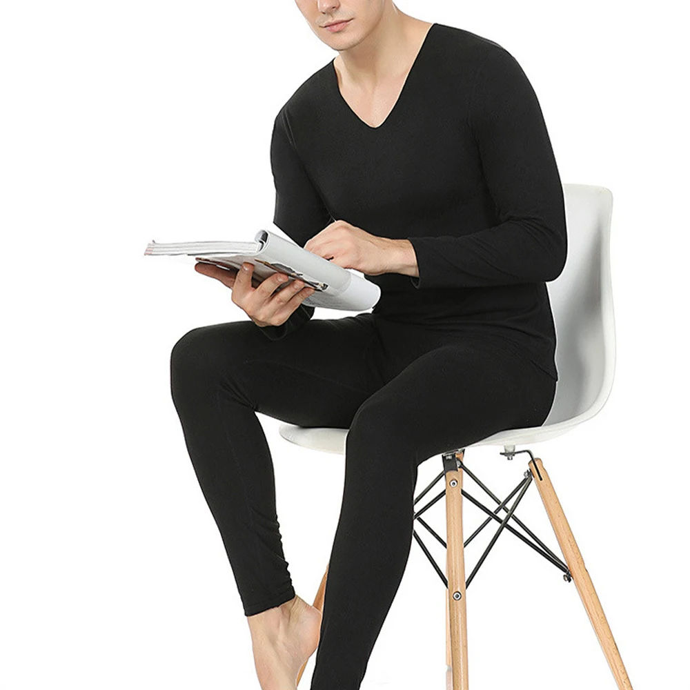 

Одежда 2022, мужское термобелье, длинное мужское спортивное термобелье L ~ 3XL, 1 * Топ + 1 * брюки, топ, 2 шт, нижняя погода