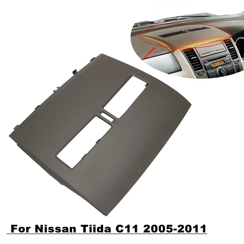 

Car Air Conditioner Outlet Finisher-Instrument Panel Air Conditioning Vents Cover Shell for Nissan Tiida 2005-2011 Gray