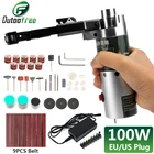 10000 обмин фотоэлектрический ручной фотошлифовальный станок, маленький шлифовальный станок, Электрический ленточный шлифовальный станок с 9 ремнями