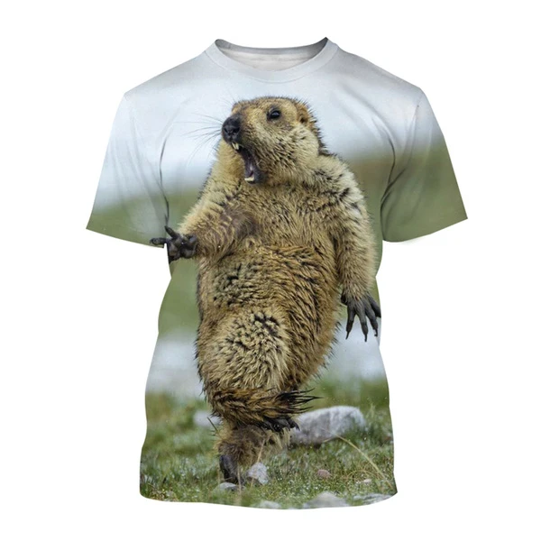 2023 New Fashion Wild Animal Marmot Men and Women 3d Printin