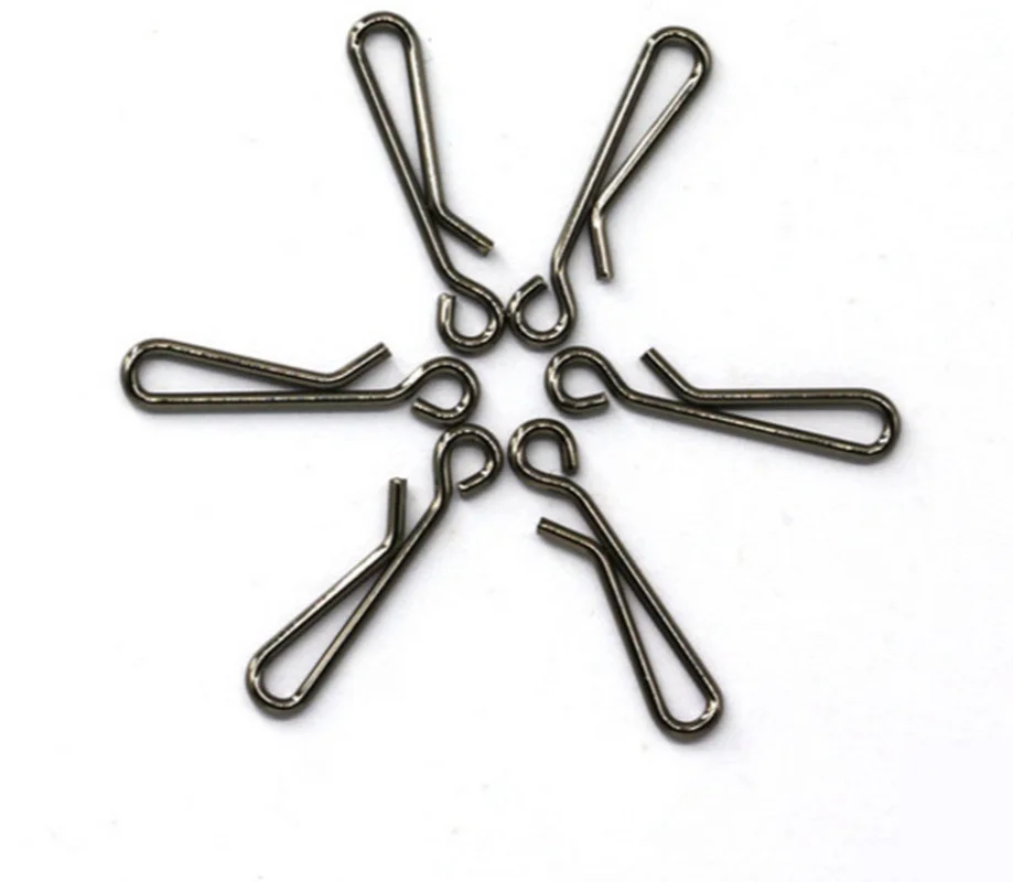 

100Pcs/Lot Stainless Steel pin Hanging Snap Tackle Tools connector pin brooch fishing swivels Accessories tackle fishhooks