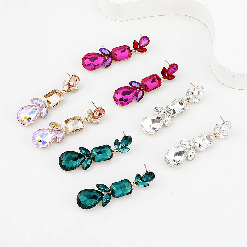 

Женские Роскошные Очаровательные серьги-гвоздики EASYA, ювелирные изделия с кристаллами, кавайное аниме, винтажные прозрачные камни, изысканное мастерство