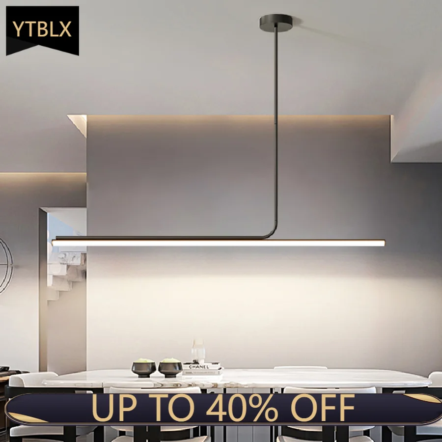 

Hanging lamp of one word dining room is simple and minimalist, Nordic dining table, tea room, office, bar, dining room lamp