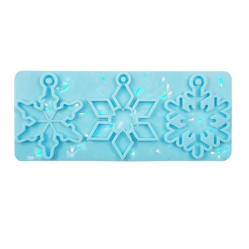 

D0LC Snowflake Silicone Mould,Silicone Pendant Mold Resin Casting Mold for Holiday Craft Supplies Keychain Mold
