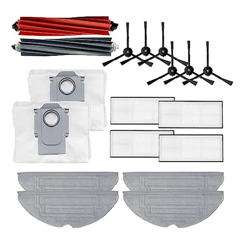 

Replacement Set For Roborock S8 Pro Ultra Robot Vacuum Cleaner Main Side Brush Hepa Filter Mop Cloth Dust Bags