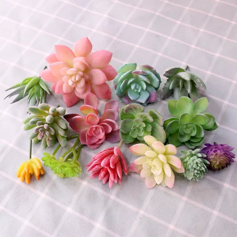

Artificial Succulents Plants Desktop Mini Small Bonsai Home Garden Bedroom Living Room Office Decoration Accessories