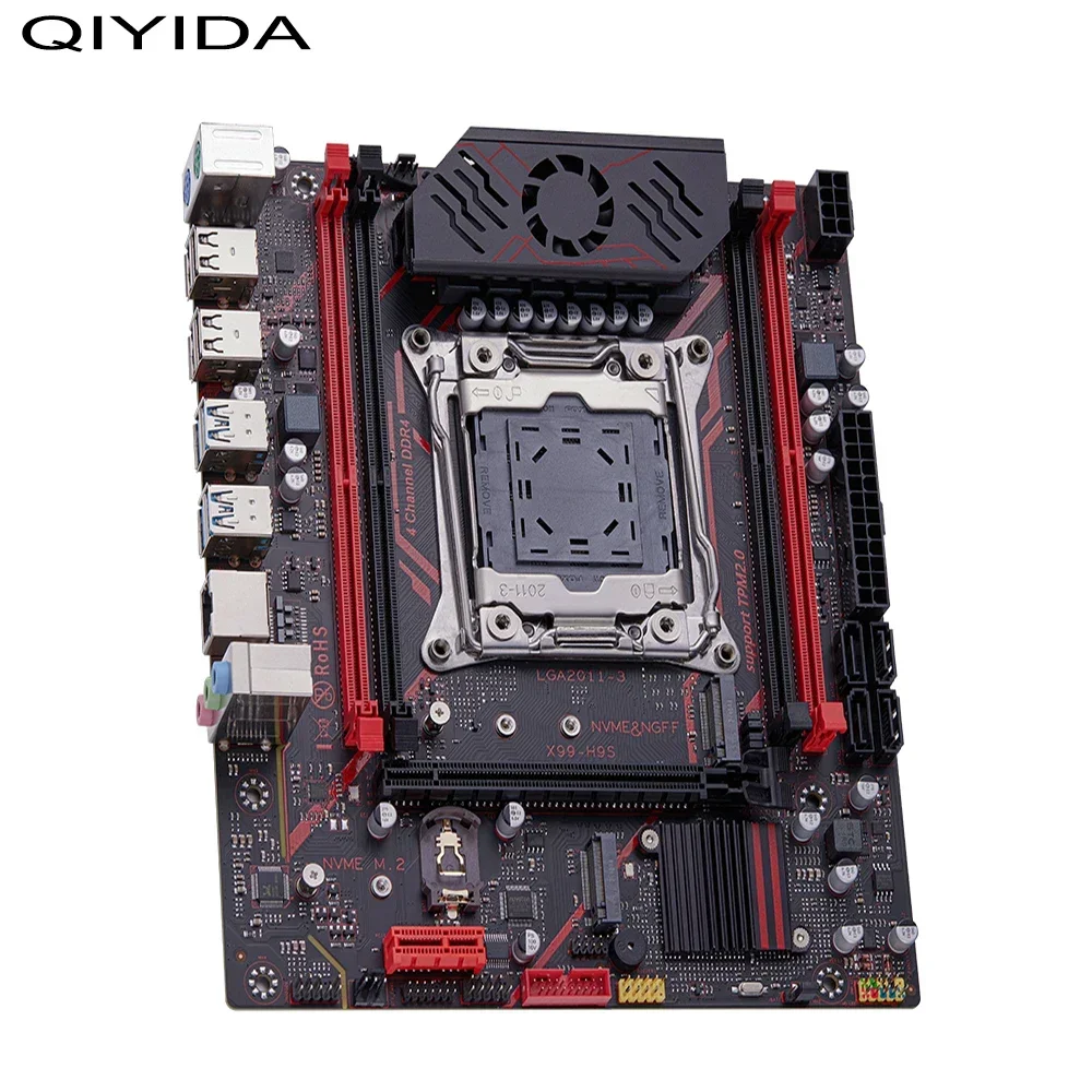 Комплект материнской платы Qiyida X99 LGA2011 3 Xeon E5 2680 V4 2*8 ГБ 16 DDR4 3200 МГц 4 канала NVME USB3.0